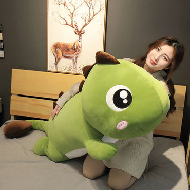 60CM Long Dinosaur Plush Toys Lovely Soft Anime Animal Dinosaur Stuffed Kawaii Room Decor Doll Pillow Toy For Kids Girl Gifts