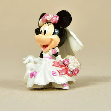 2 pcs/set Disney 7 cm Minnie Mickey Mouse marry Action disney China red dolls kids Toy Figures wedding present gift
