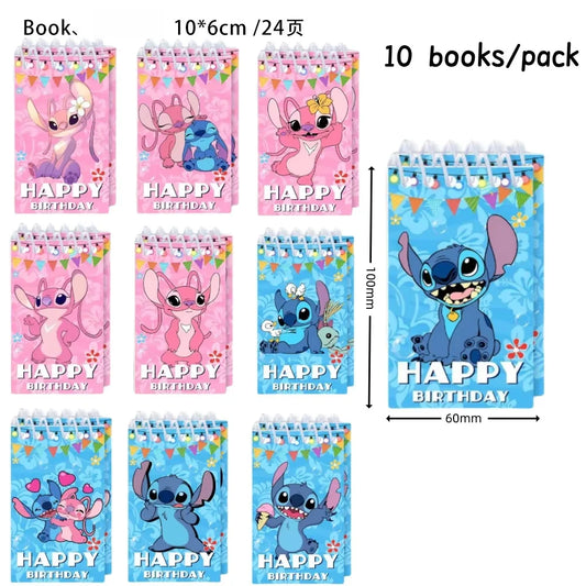 Disney Stitch Notebook Spiral Book Coil Journal Diary Sketchbook Schedules Plan List Notepad School Supplies Stitch Stationery