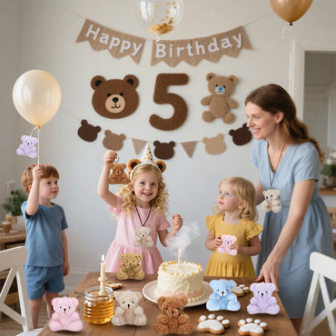12-96PCS Mini Bear Plush Stuffed Small Teddy Bear Bulk Animal Toy Bear Doll Keychain for Baby Shower Birthday Gifts Party Favors