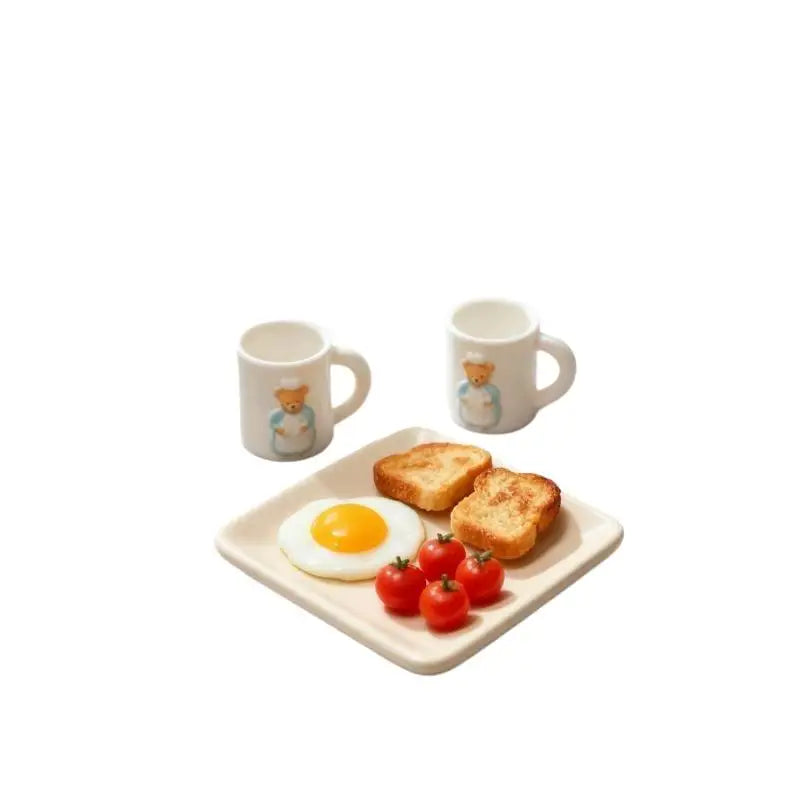 2pcs Dollhouse Mug Model Dollhouse Scene Decoration Miniature Pretend Play Home Bear Water Cups Dolls House Accessories Toys