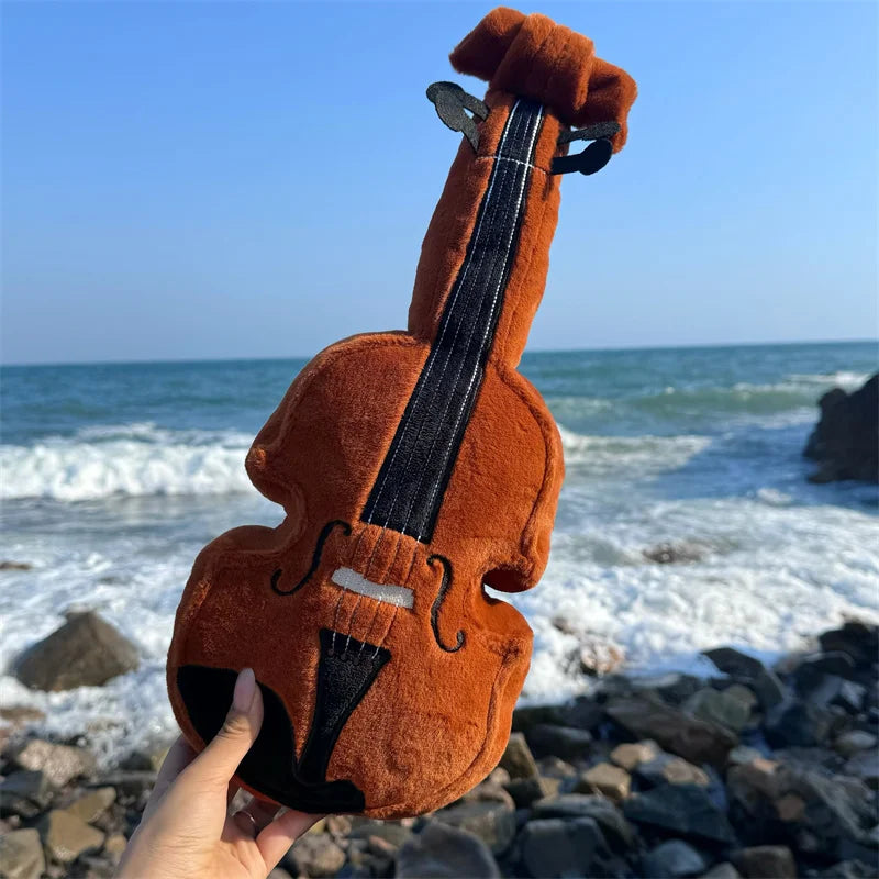 27cm Violin Plush Toys Funny Decorative Ornaments Realistic Violin Doll Exquisite Throw Pillows Birthday Gifts For Child Friends