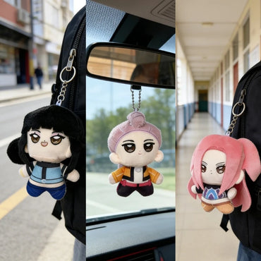 K-POP Devil Hunter Cute Plush Doll Keychain, Decorative Hanging Bag Accessories, Great Birthday Gifts