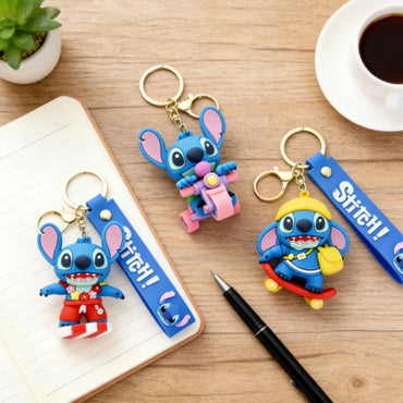 Stitch Disney Keychain Mouse Anime Lilo Stitch Pendant Keychain Cartoon Keyring Key Keyring Chain Car Pendant Kids Toys Gifts