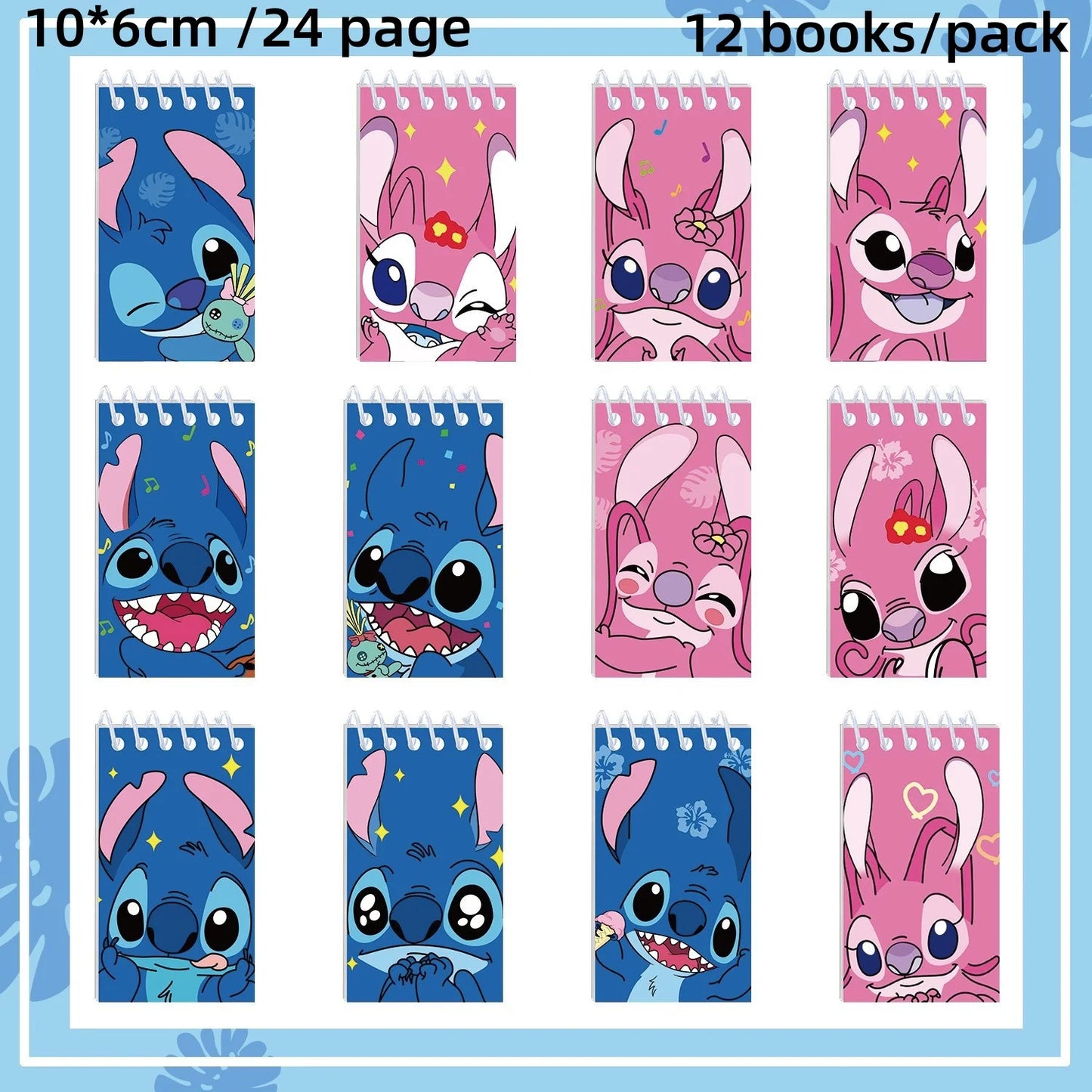 Disney Stitch Notebook Spiral Book Coil Journal Diary Sketchbook Schedules Plan List Notepad School Supplies Stitch Stationery