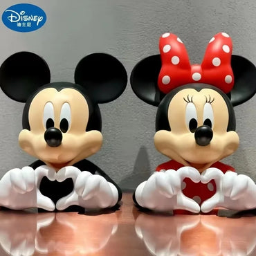 10cm New Love Mickey Mouse Minnie Figure Cartoon Pvc Suit Decoration Living Room Ornaments Model Girls Birthday Gift
