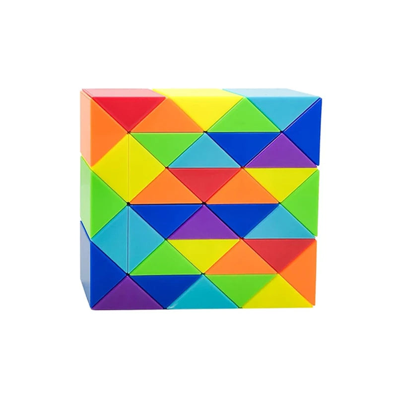 Rainbow Folding Magic Snake Cube Twist Puzzle 24 36 48 72 Segments Educational Toys for Kids Sensory Brain Teaser Games