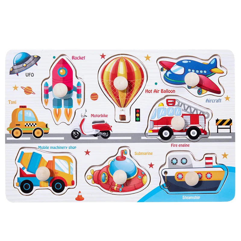 New Montessori Toy 2 Years Baby Puzzles Wooden Puzzles For Children Montessori Educational Puzzle For Baby 1 2 3 Year Baby Game