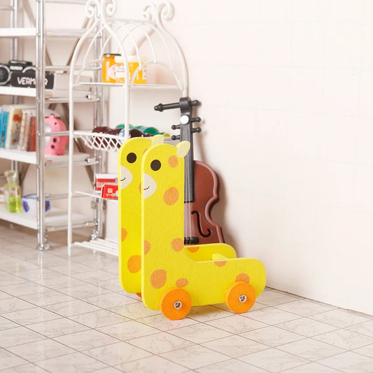 1:12 Dollhouse Miniature Panda Trolley Giraffe Storage Rack Model Furniture Decor Toy Doll House Accessories