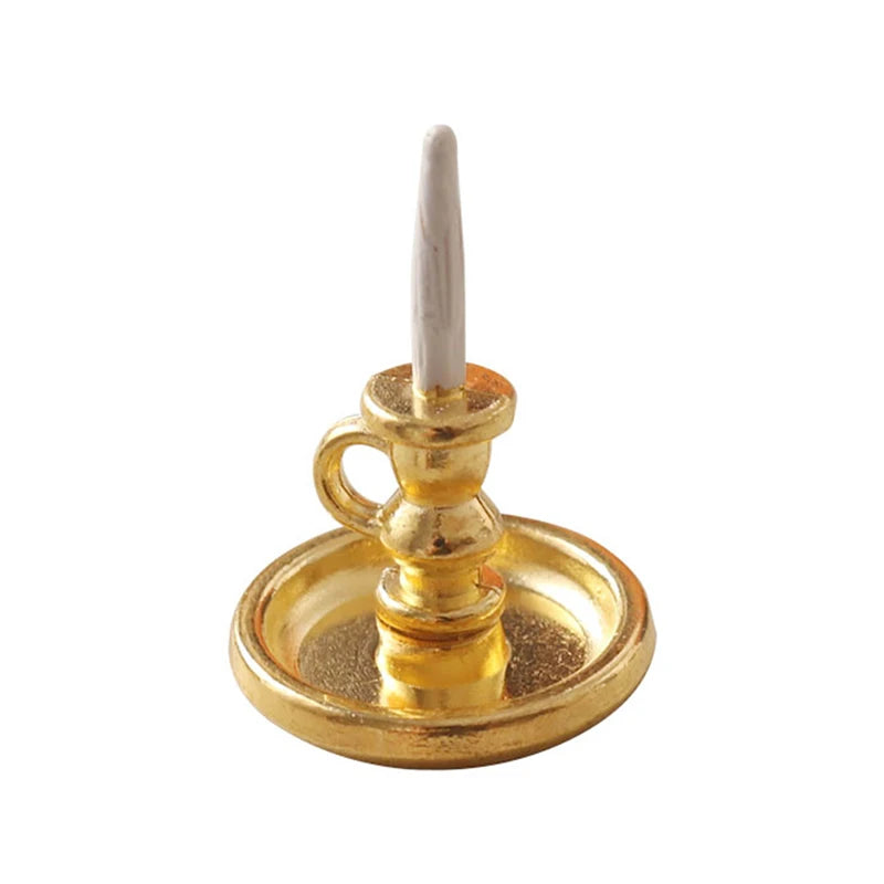 1:12 Dollhouse Miniature Candle Holder Candlesticks Model Home Decor Kids Pretend Play Toy Doll House Accessories