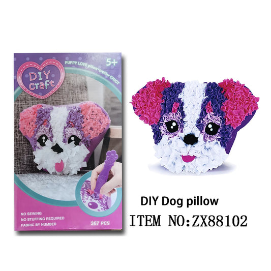 DIY Plush Pillow Children Handmade Pillow Material Package Soft Toy Kawaii Cute Doll Kids Puzzle Craft Toys Kits Gifts for Girls