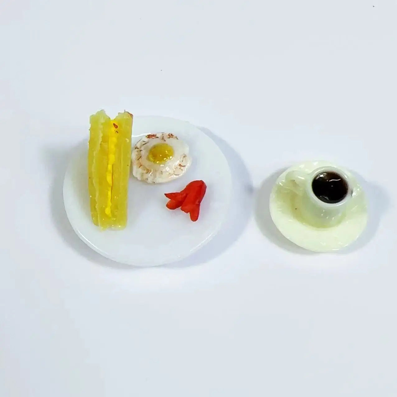 New 1/6 Handmade with clay Miniature Delicious sandwich breakfast set food for Doll House Mini Kitchen Toy Dollhouse Accessories