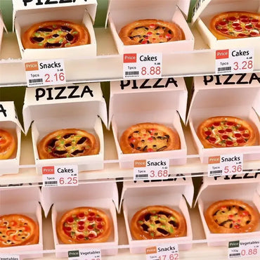10 PCS Dollhouse Miniature Simulated Pizza Model Kitchen Food Accessories For Doll House Decor Kids Pretend Play Toys Gift