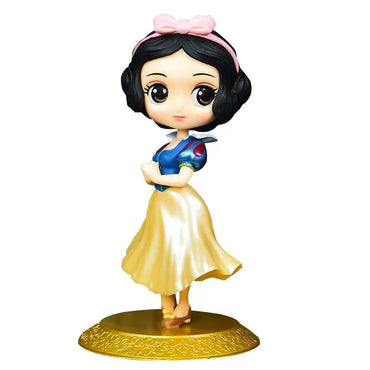 14cm Disney Princess Q Posket Sonw White Figures Toy Beauty And The Beast Model Dolls Gifts For Girls