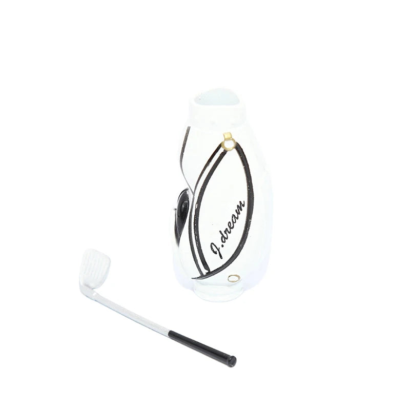 1/12 Dollhouse Miniature Accessories Mini Golf Clubs with Bag Model for Doll House Decoration ob11