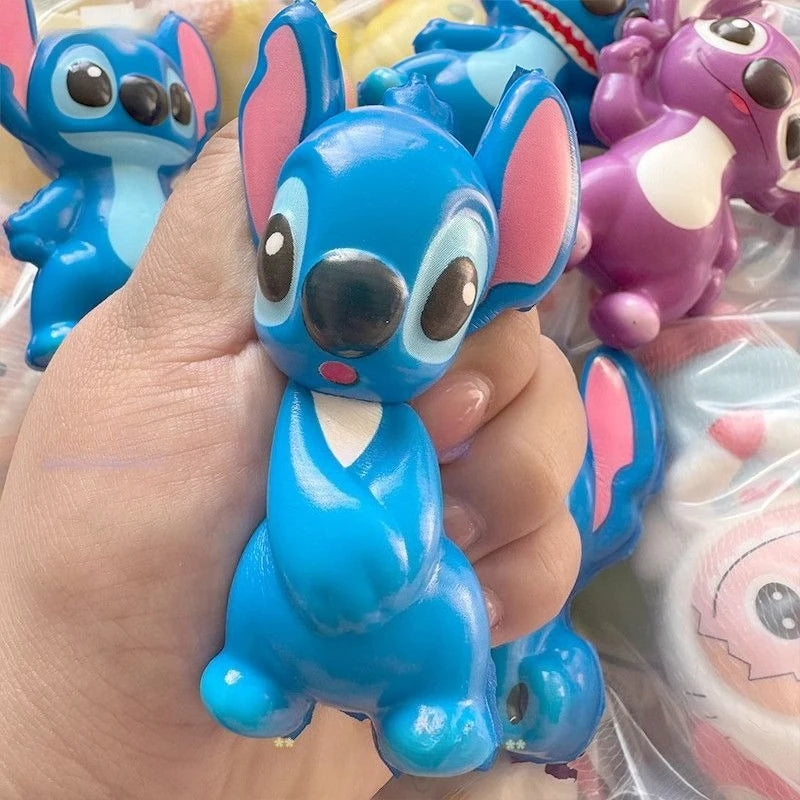 9cm Disney Stitch Figure Toy Decompression Toy Squishy Mochi Stress Relief Toys for Kids Adult Anxiety Relaxation Squeeze Gift