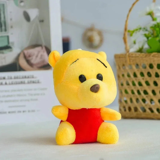12-20cm Winnie the Pooh Bear Tiger Pig Anime Cute Cartoon Plush Dolls Toys Keychain Pendant Room decoration Kids Birthday Gift