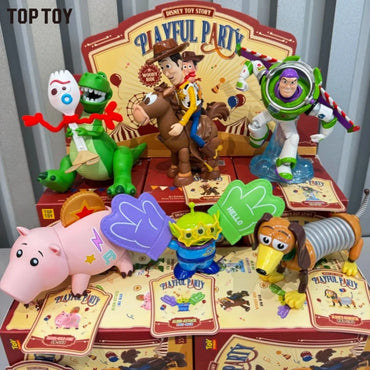 TOP TOY Disney Toy Story Playful Moment Series Blind Box Cute Woody Model Cartoon Decorative Figure Children's Toy Birthday Gift