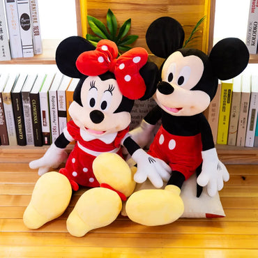 Disney Mickey Mouse Minnie Mouse Soft Plush Toys Cartoon Stuffed Dolls Kids Birthday Gifts Wedding Claw Machine Prizes Bed Pals