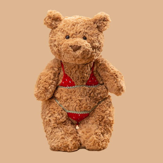 28/36/47CM Bartholomew Bear Plush Toys Soft Stuffed Cartoon Animal Doll Cute Bear Wear Bikini Doll Funny Gifts