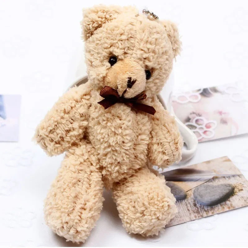New Joint Teddy Bears Brand New High Quality Stuffed Plush Soft Mini 14CM Bear Plush Pendant Gifts Christmas Wedding Gifts