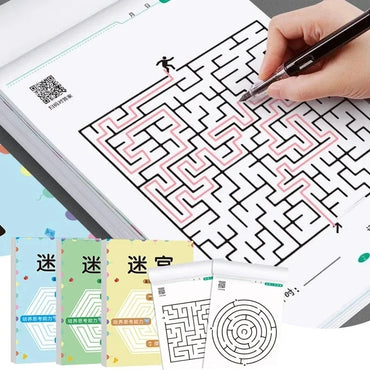Student Concentration Training Book Kid's Maze Game Book Intellectual Development Educational Early Learning Toys Kids Gifts
