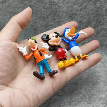 6Pcs/Set Disney GK Mickey Mouse Minnie Goofy Plut Donald Duck Daisy Anime Character PVC Model Toy Collection Ornaments Xmas Gift