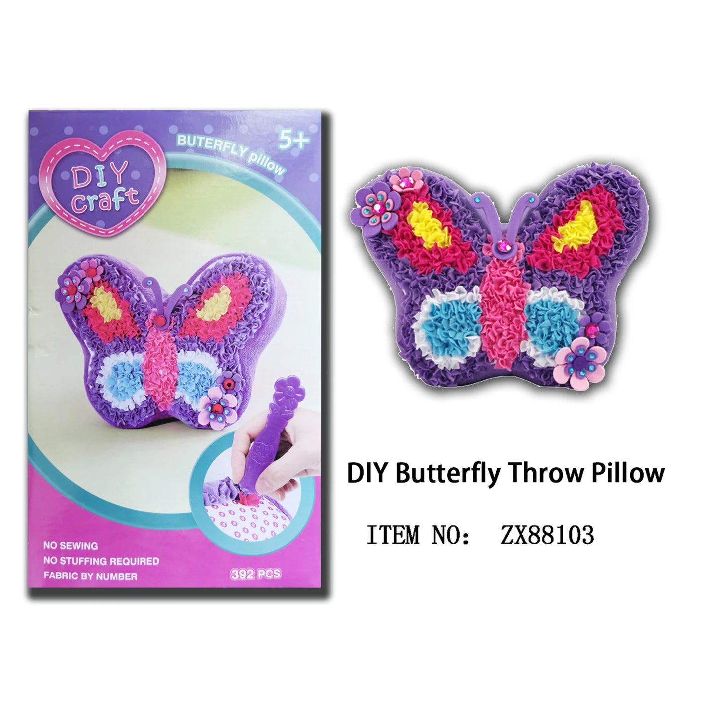 DIY Plush Pillow Children Handmade Pillow Material Package Soft Toy Kawaii Cute Doll Kids Puzzle Craft Toys Kits Gifts for Girls