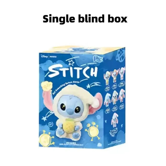 Disney Stitch 'Eat before Sleep' Mystery Box Kawaii Vinyl Figure Keychain Cute Plush Doll Christmas Surprise Gift