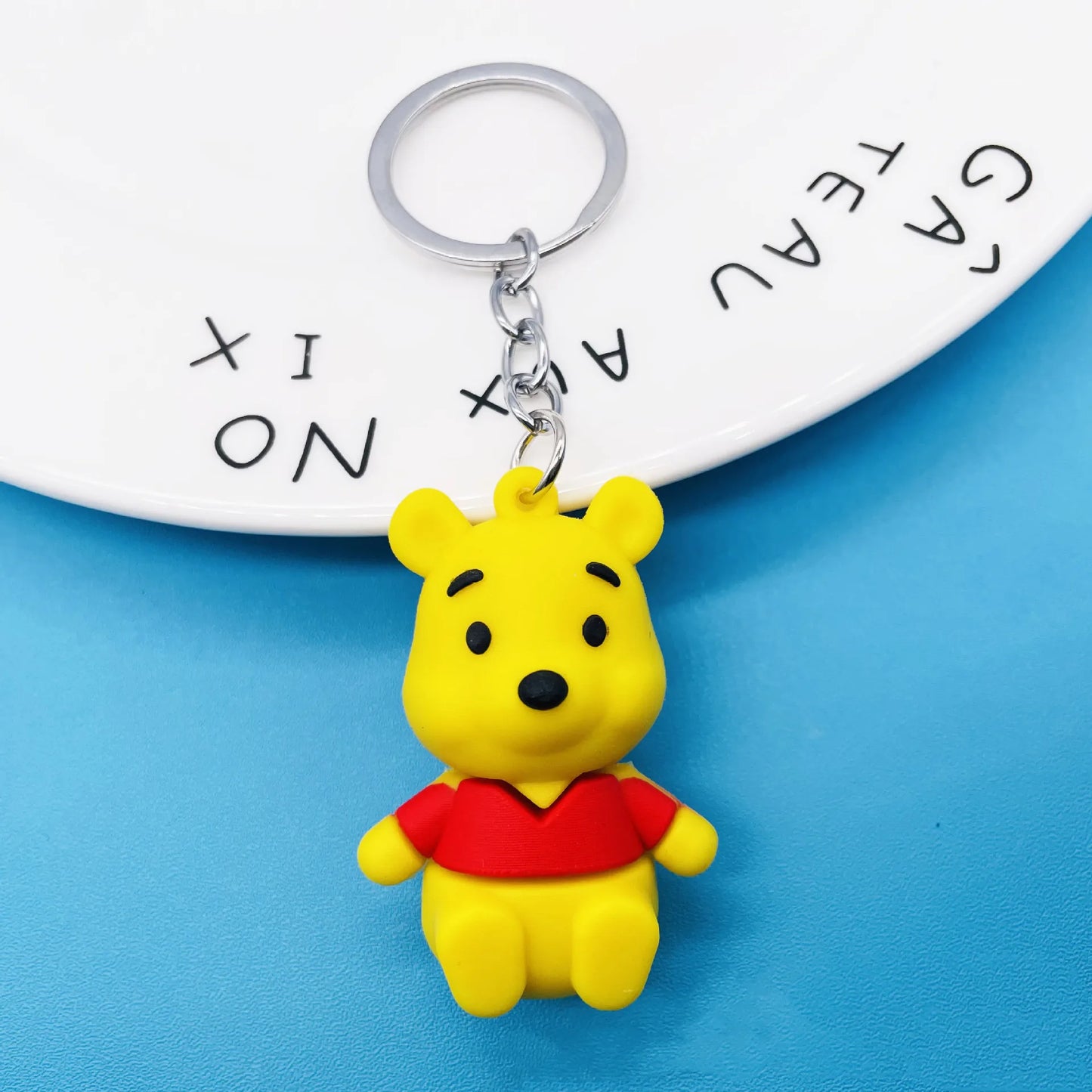 Anime Disney Keychain New Mickey Mouse Minnie Lilo & Stitch Doll Keyring Ornament Key Chain Car Pendant Kid Toys Gifts Wholesale