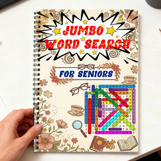 1PC Large Print Word Search Puzzle Book for Adults Seniors, Brain Teaser Games, Christmas Gifts and Travel Activities
