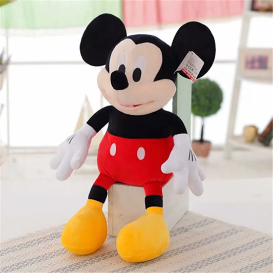 Disney Mickey Minnie Donald Daisy Goofy Pluto Plush Toy - Cute Cartoon Soft Stuffed Doll Pillow Birthday Christmas Gift for Kids