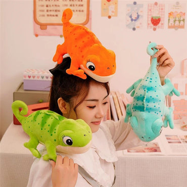 30cm Cartoon Chameleon Doll Plush Toy Pillow Reptile Stuffed Pillow Birthday Gift Toy For Children