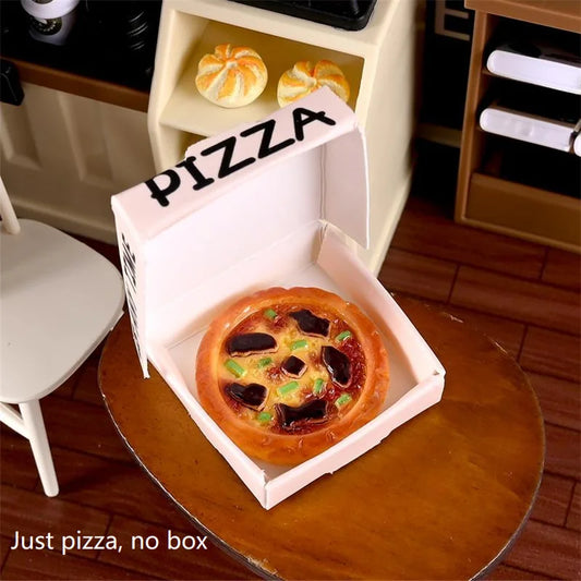 10 PCS Dollhouse Miniature Simulated Pizza Model Kitchen Food Accessories For Doll House Decor Kids Pretend Play Toys Gift