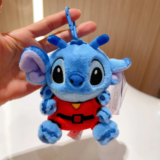 Original Disney Stitch Lotso Sullivan Woody Plush Dolls keychain Angel Stitch Mr.Q Alien Stuffed Toy Pendant Kids Birthday Gift