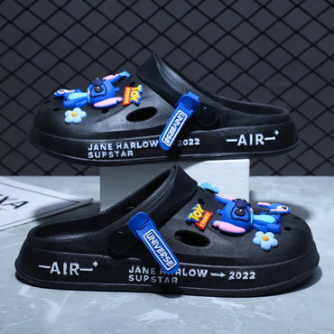 New Cartoon Stitch Series Head Slippers For Couples Are Super Light Anti-Slip And Versatile Casual Shoes For Men And Women Gifts