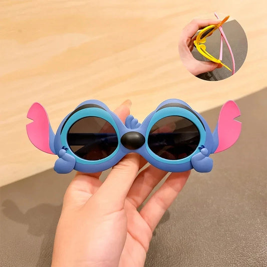 Disney Anime Lilo & Stitch Sunglasses Cute Cartoon Stitch Y2K Polarized Soft Sunglasses UV400 Anti-UVA UVB Outdoor Goggles Toy