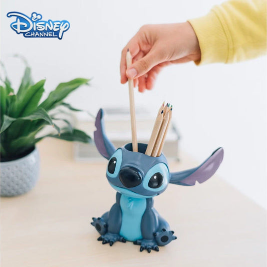 New Disney Stitch Creative Stationery Organizer Pen Holder Anime Stationery Storage Pot for Students Kids Gift Cute Practical