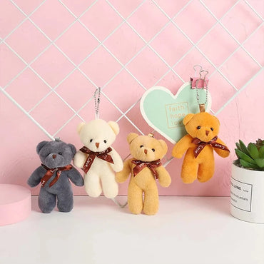 Mini Bear Plush Keychain Colorful Bear