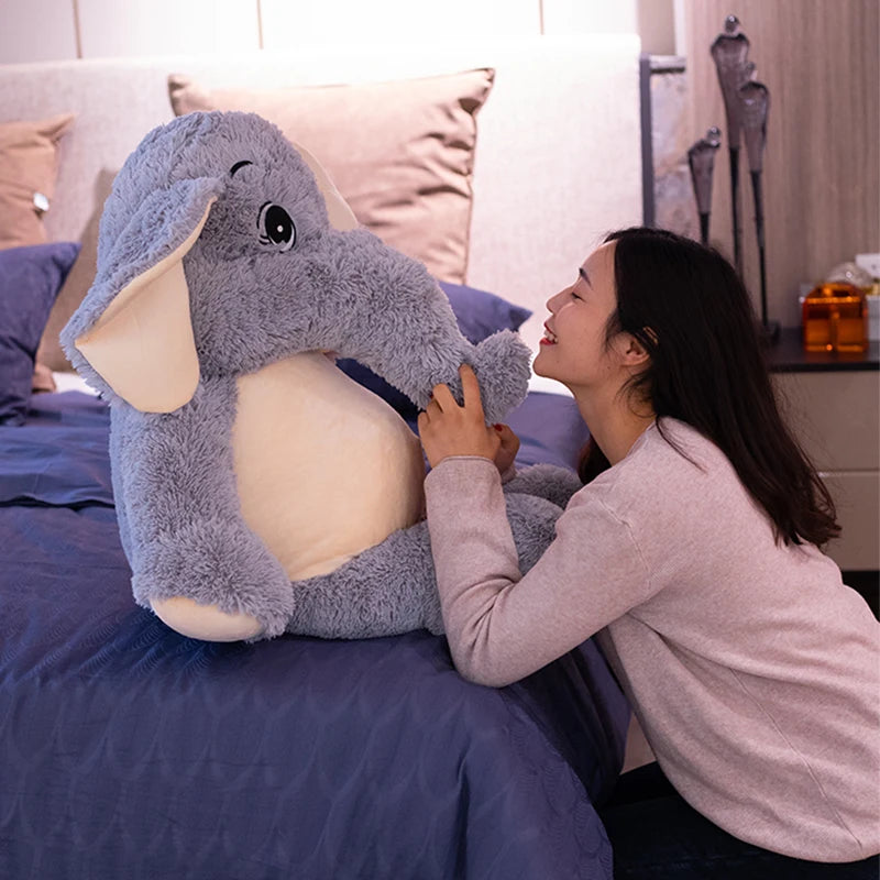 38-98cm Giant Plush Elephant Appease Doll Stuffed Big Happy Ears Animal Toys for Friend Soft Bed Pillow Cushion lover Gift