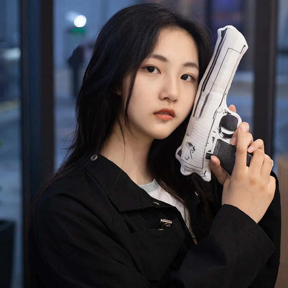 Creative PUBG Game Props Gun Plush Toy Soft Stuffed Pillow Doll Air Drop Box Fun and Creative Gift for Friend Children Kids Boy