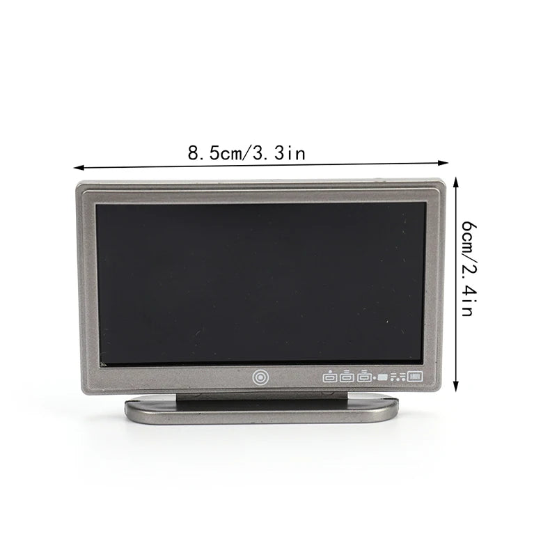 1:12 Doll House TV Remote Control Simulation Miniature Furniture Dollhouse Living Room Decoration Television