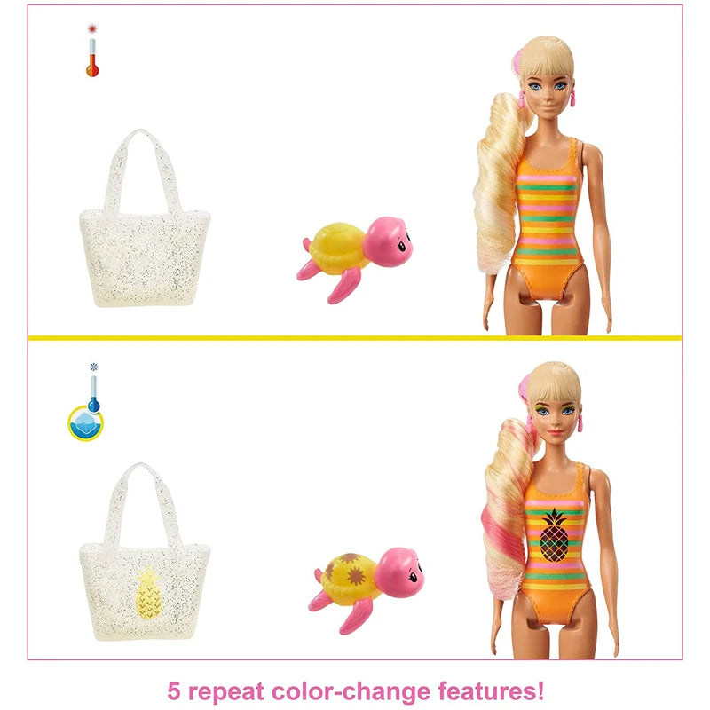 Original Barbie Color Reveal Foam Dolls Pet Friend with 25 Surprises  Scented Bubbles Princess Doll Toys for Girls Gift