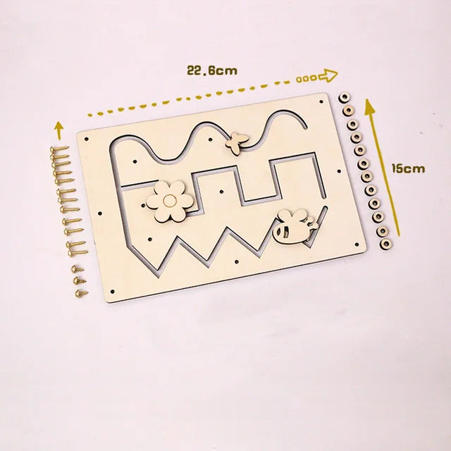 Montessori Busy Board Toys For Children Educational Games DIY Busy Board Parts Wooden Toys Sensory Board Games Puzzles For Kids