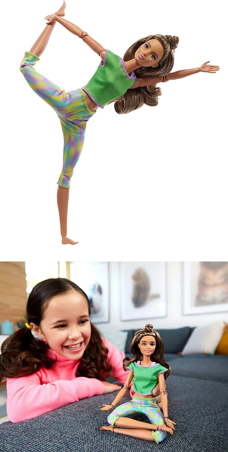 100% Original Barbie Made To Move 22 Joints Yoga Dolls for Girl Articulated Moving Joints  Kids Toys Birthday Christmas Gifts