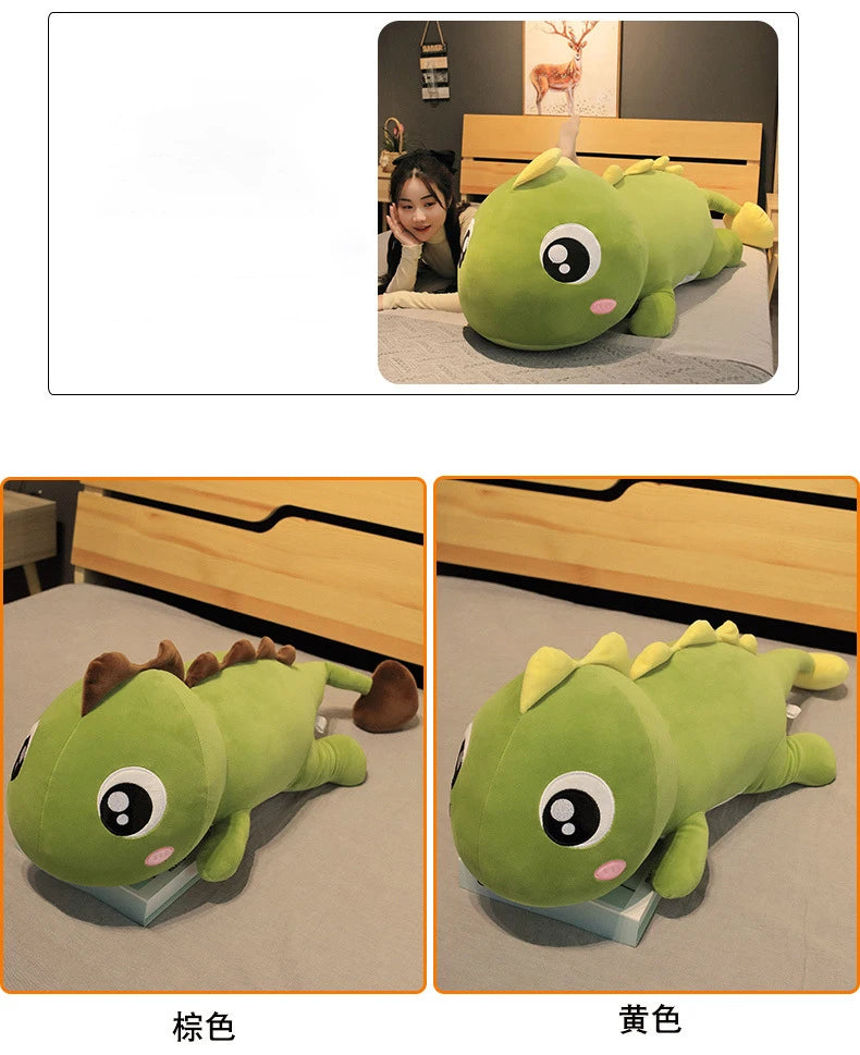 60CM Long Dinosaur Plush Toys Lovely Soft Anime Animal Dinosaur Stuffed Kawaii Room Decor Doll Pillow Toy For Kids Girl Gifts