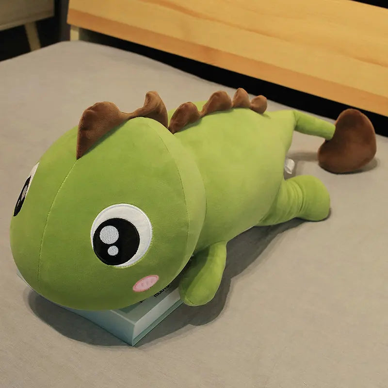80-140cm New Long Lovely Dinosaur Plush Toy Soft Cartoon Animal Doll Stuffed Boyfriend Sleeping Pillow Birthday Gift