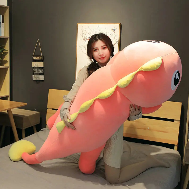 80-140cm New Long Lovely Dinosaur Plush Toy Soft Cartoon Animal Doll Stuffed Boyfriend Sleeping Pillow Birthday Gift