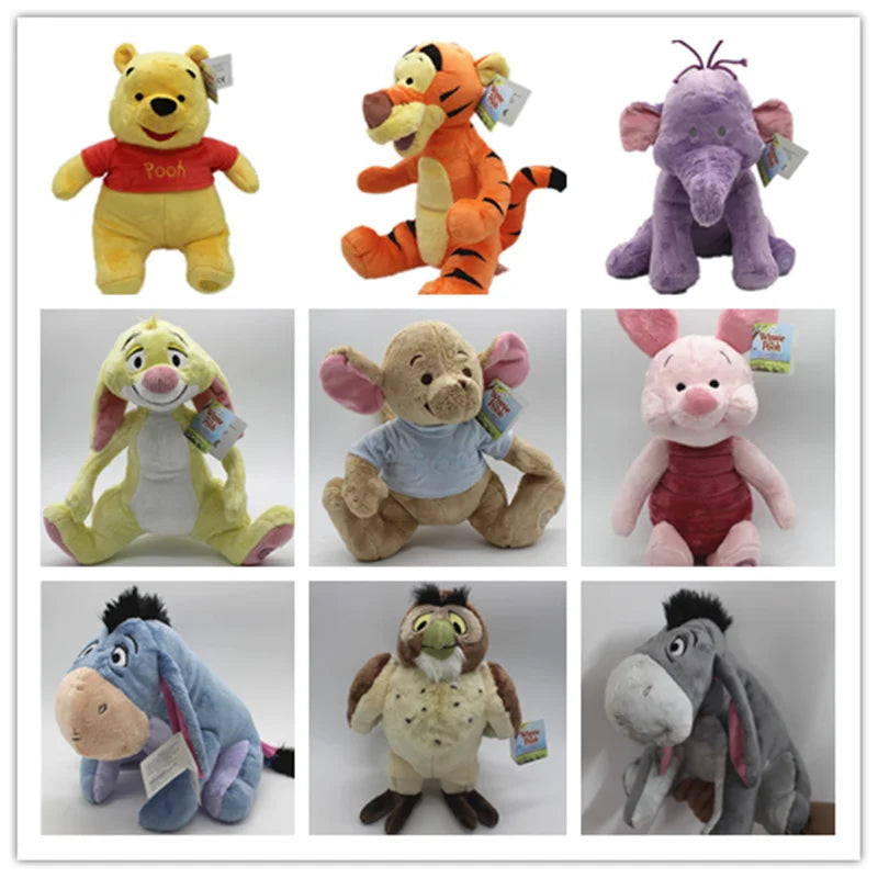 1piece winnie the pooh Eeyore donkey  Tigger Piglet Pig Rabbit Heffalump Elephant Owl Plush Toy Cute Stuffed Animals Kids Toys