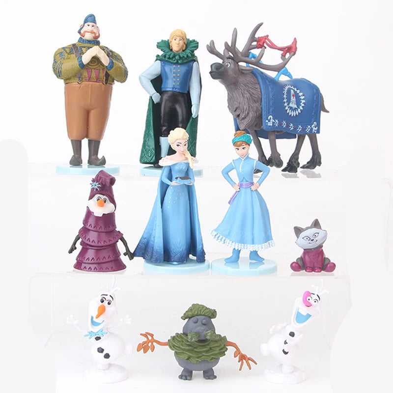 Disney Frozen 2 Elsa Anna Olaf Figures Model Princess Elza Girls Doll Toy Set Preferred Gift for Children Birthday Christmas